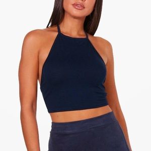 Basic Halter Neck Crop Top
